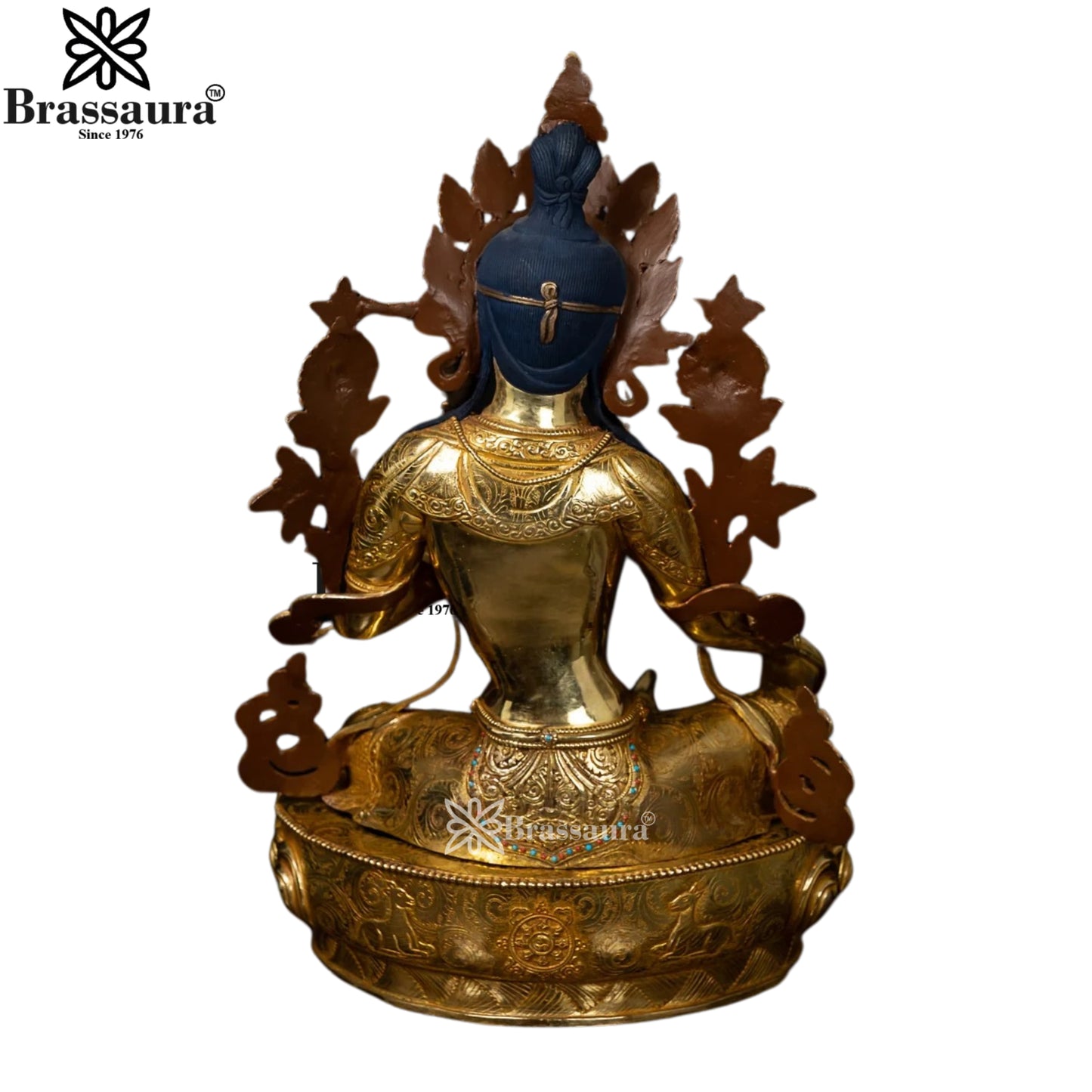 Copper Gold Tara Statue Weight 9.9 Kg And Height 19.5 Inch