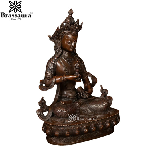 Copper Tara Statue Weight 2.4 Kg And Height 10 Inch