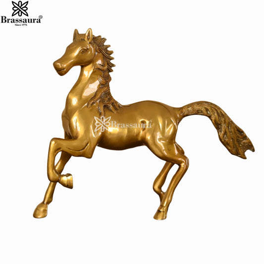 Brass Horse For Home Décor And Gift Items Weight 2.7 kg Height 12.5 Inch