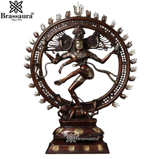 Brass Vintage Dancing Natraj Statue Weight 37.5 Kg And Height 30 Inch