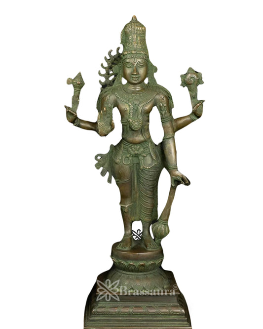 Brass Vishnu Statue Weight 10 Kg And Height 21 Inch