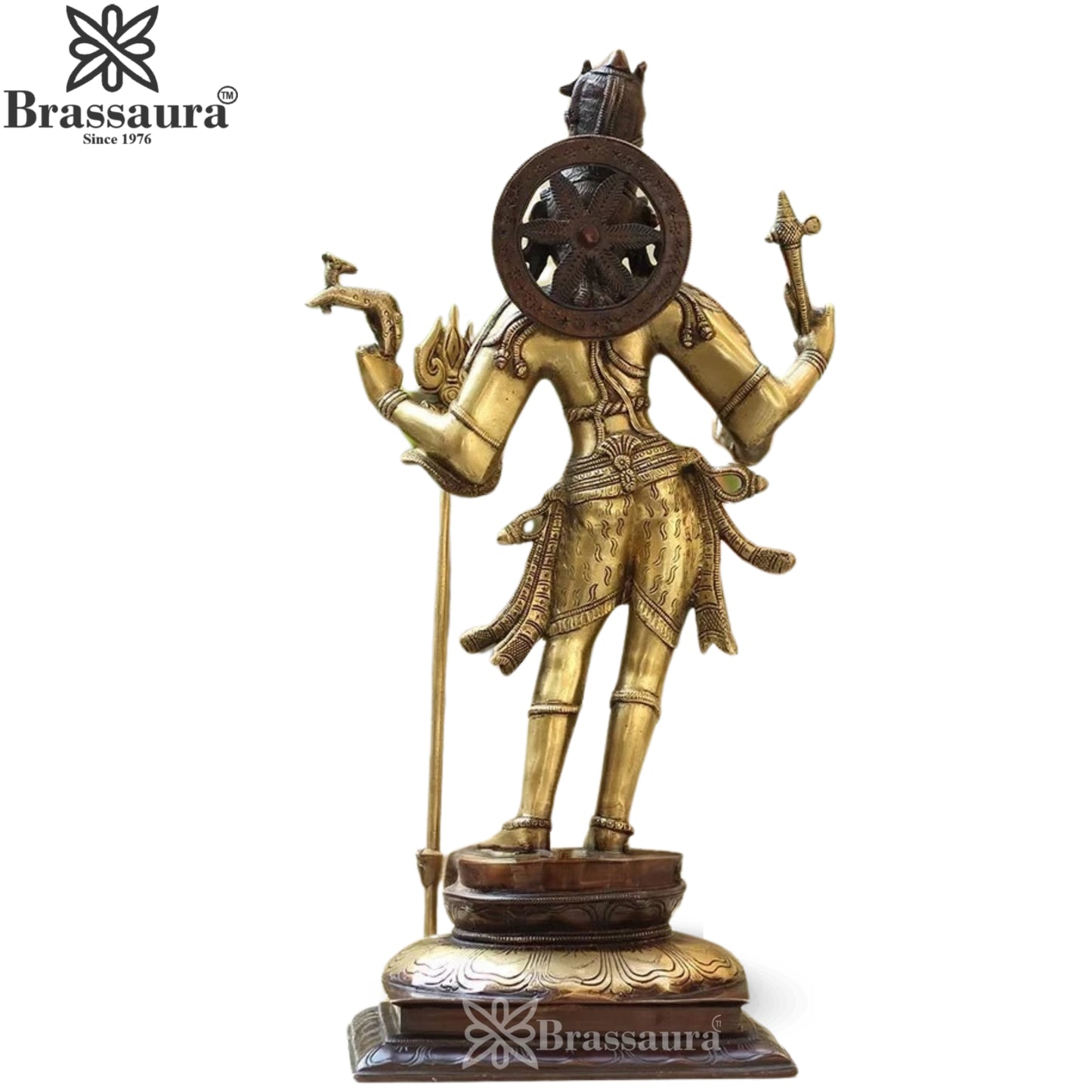 Brass Standing Lord Shiva Statue Weight 10 Kg And Height 22 Inch