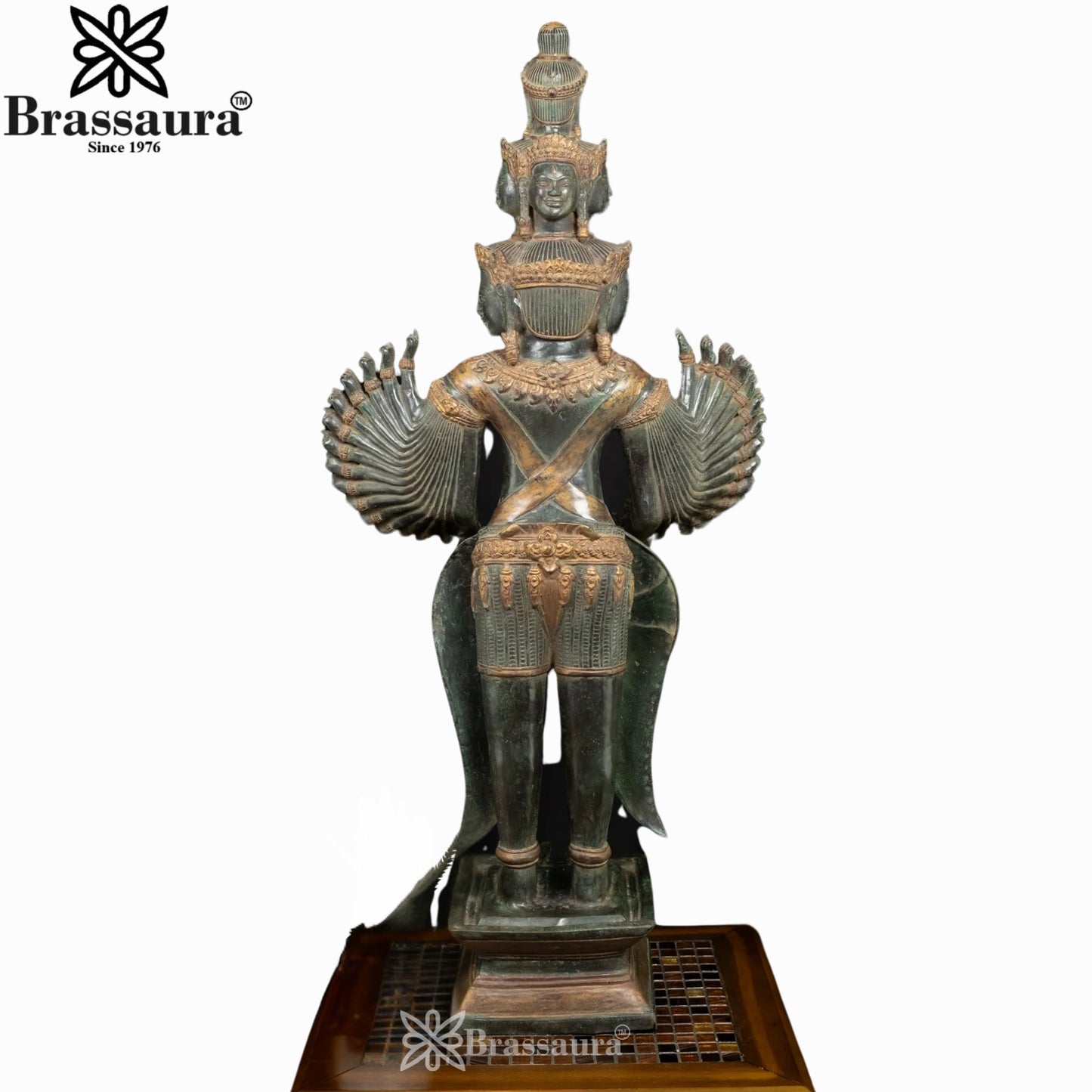 Bronze Combodian Havejra Multiple Face Weight 30 Kg And Height 43 Inch