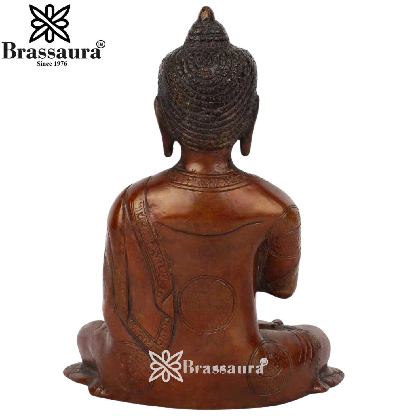 Brass Blessing Buddha Weight 2.1 kg & Height 8 Inch