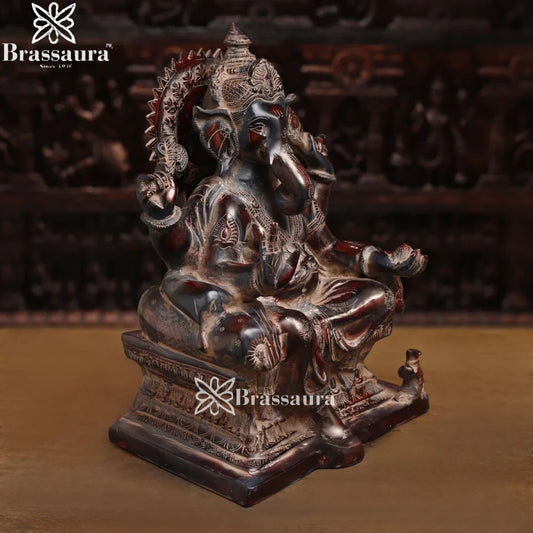 Brass Ganesha Weight 21.7 Kg & Height 18 Inch
