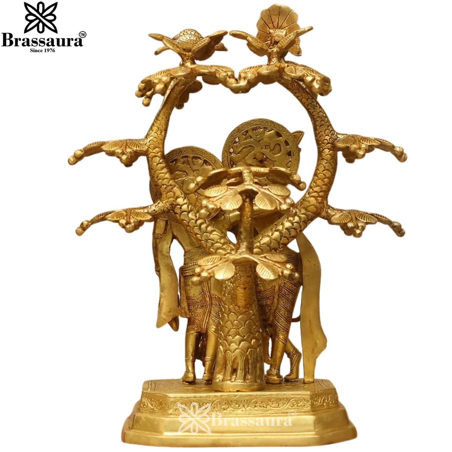 Brass Radha Krishna Murti Weight 9 Kg And Height 18 Inch