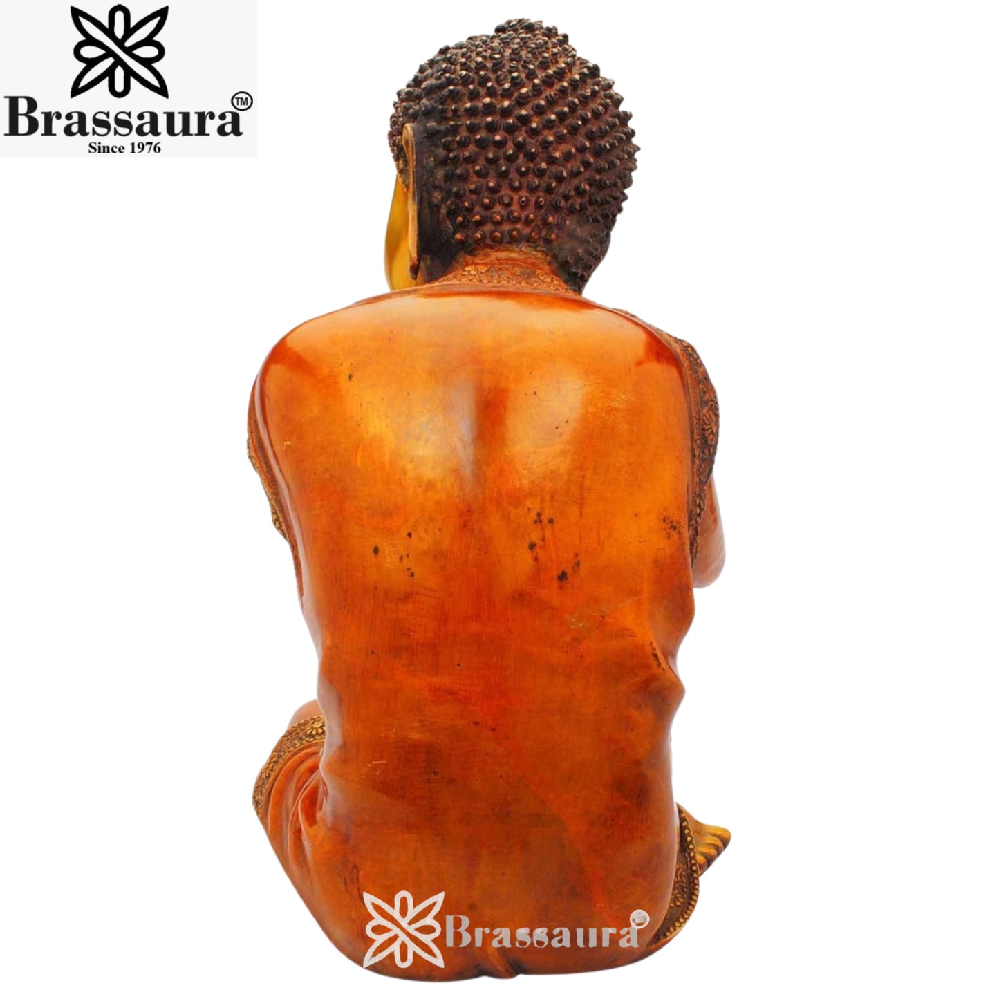 Brass Vintage Buddha Weight 12.5 Kg & Height 16 Inch