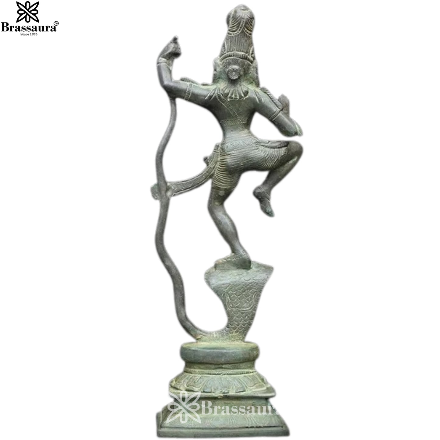 Brass Dancing Krishna Murti Weight 14.37 Kg And Height 15 Inch