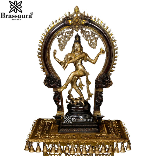 Brass Dancing Natraj Statue Weight 16.3 Kg And Height 26 Inch