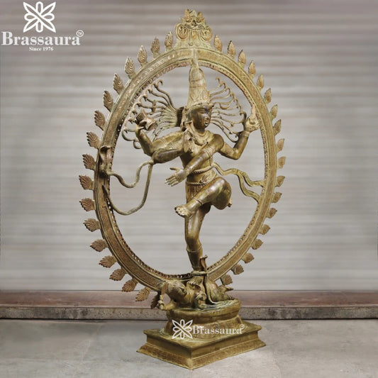 Brass Classic Dancing Natraj Statue Weight 156 Kg And Height 77 Inch