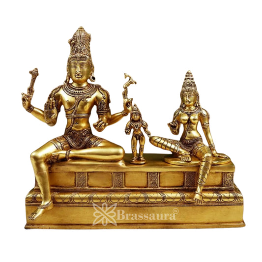 Brass Shiva With Parvati Statue Weight 10 Kg And Height 13 Inch