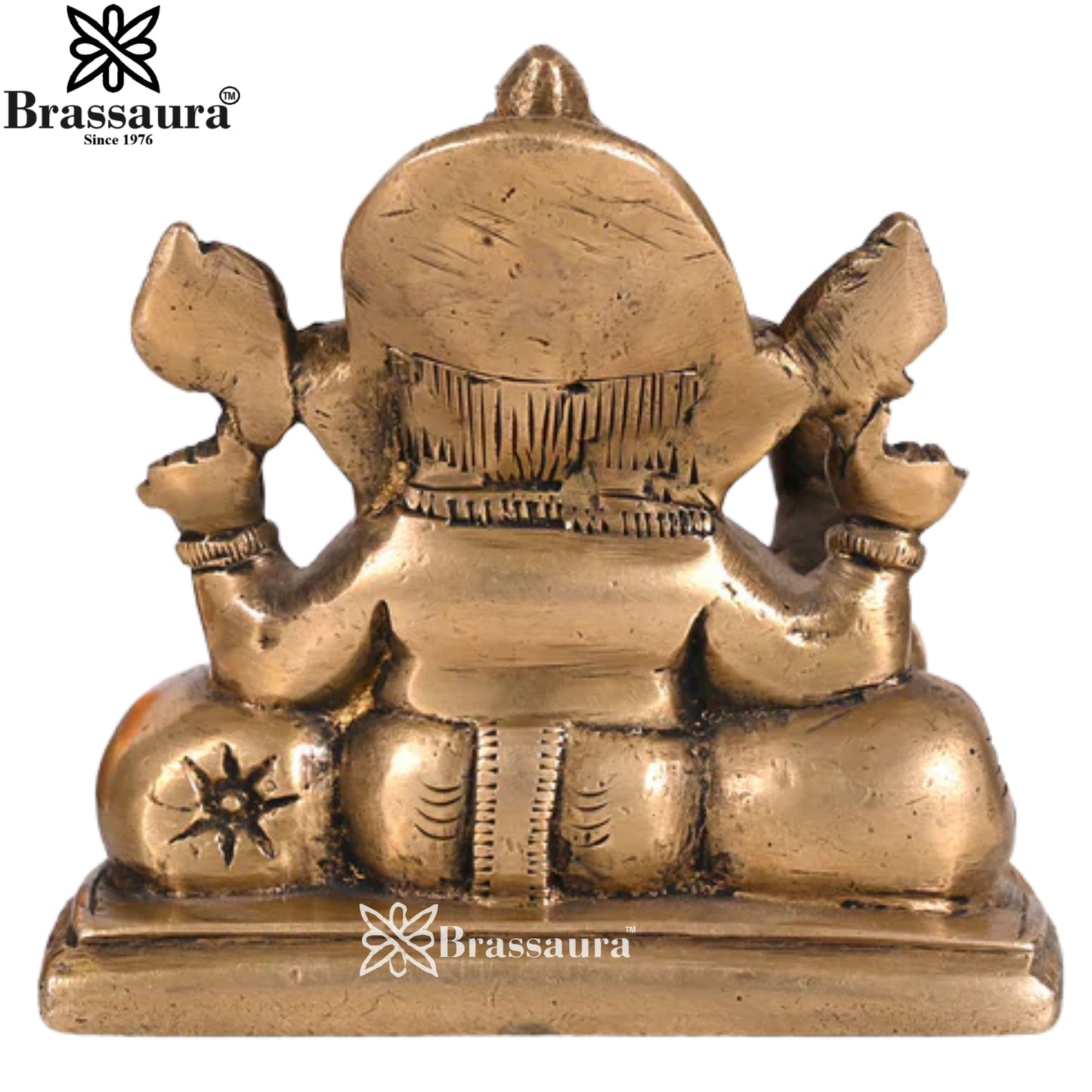Brass Ganesha Statue Weight .7 Kg & Height 3.5 Inch