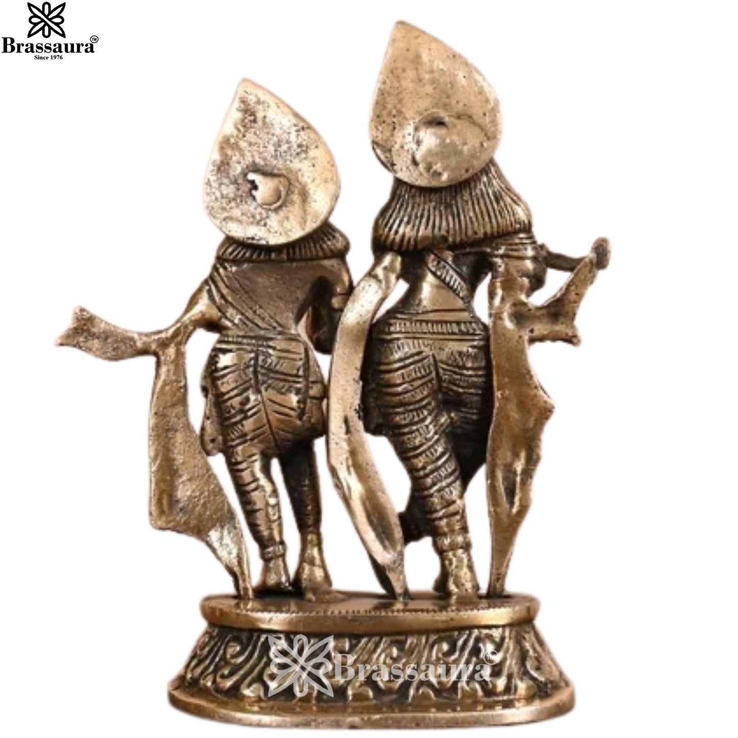 Brass Antique Radha Krishna Weight 1 Kg And Height 6.5 Inch