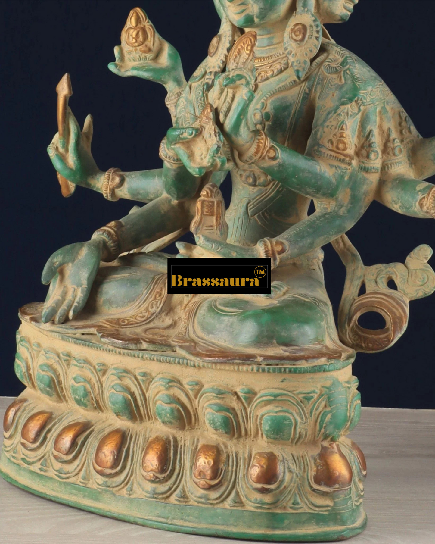 Brassaura™ Pure Brass Tara Idol – Height 13.5 Inches, Weight 5.8 Kgs