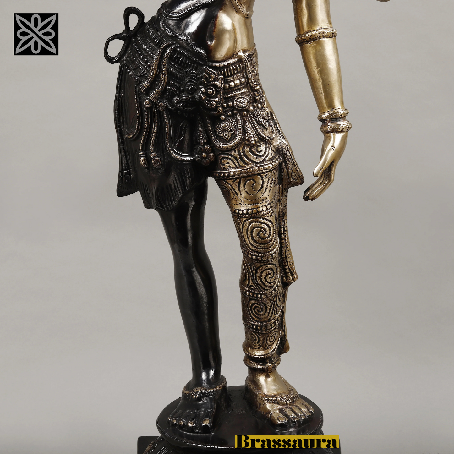 Brass Aardhnareshwar Statue Weight 29.63 kg & Height 40 Inch