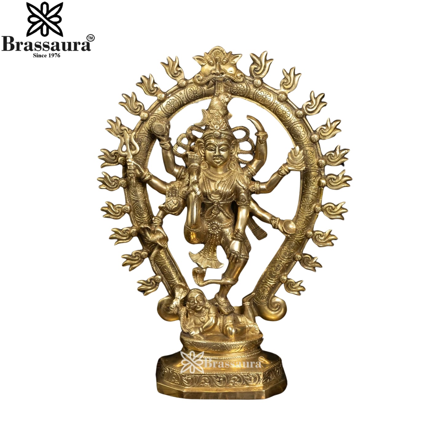 Brass Dancing Natraj Statue Weight 6.5 Kg And Height 16.5 Inch