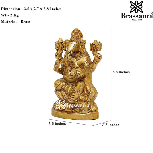 Brass Classic Lakshmi Ganesh Weight 2 Kg & Height 5.8 Inch