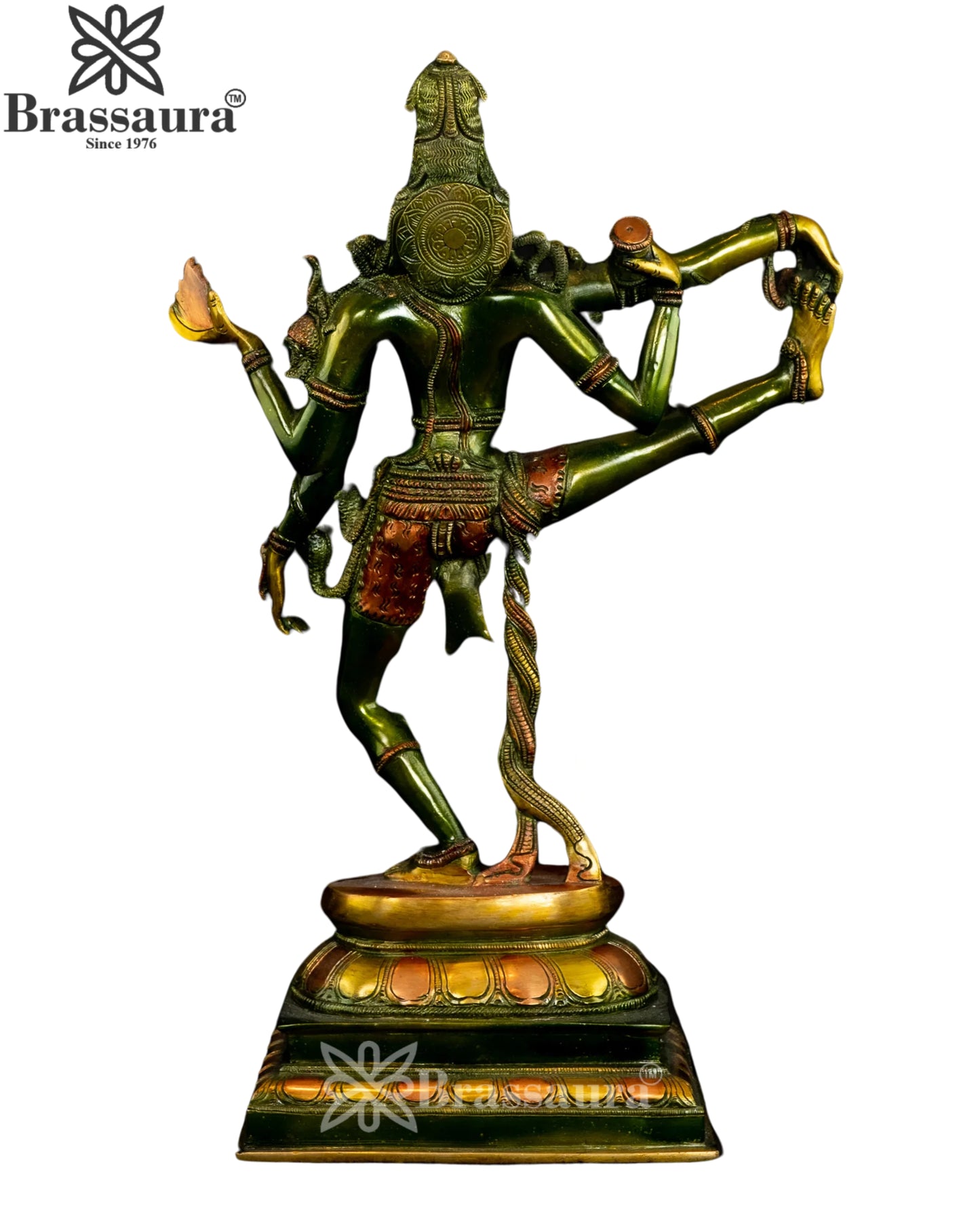 Brass Lord Dancing Shiva Statue Weight 8 Kg And Height 17.5 Inch