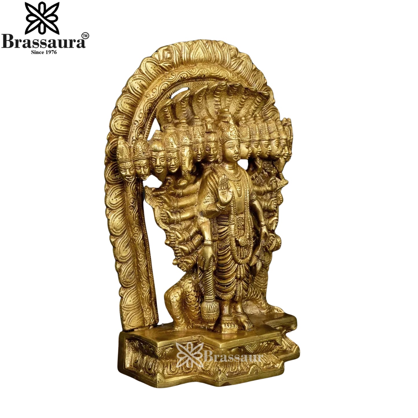 Brass Vishvarupa Vishnu Statue Weight 9.5 Kg And Height 15 Inch