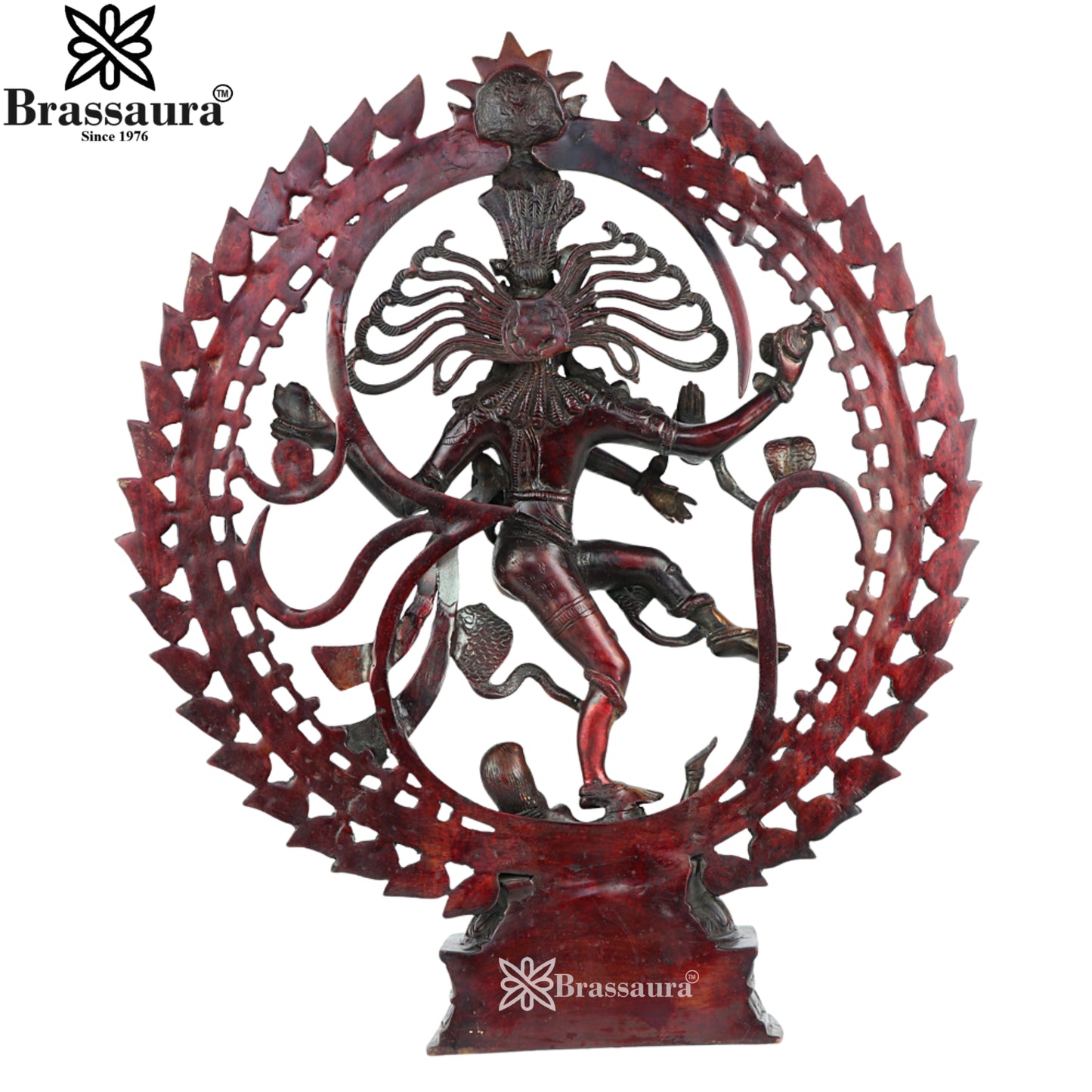 Brass Patina Dancing Natraj Statue Weight 13 Kg And Height 24 Inch