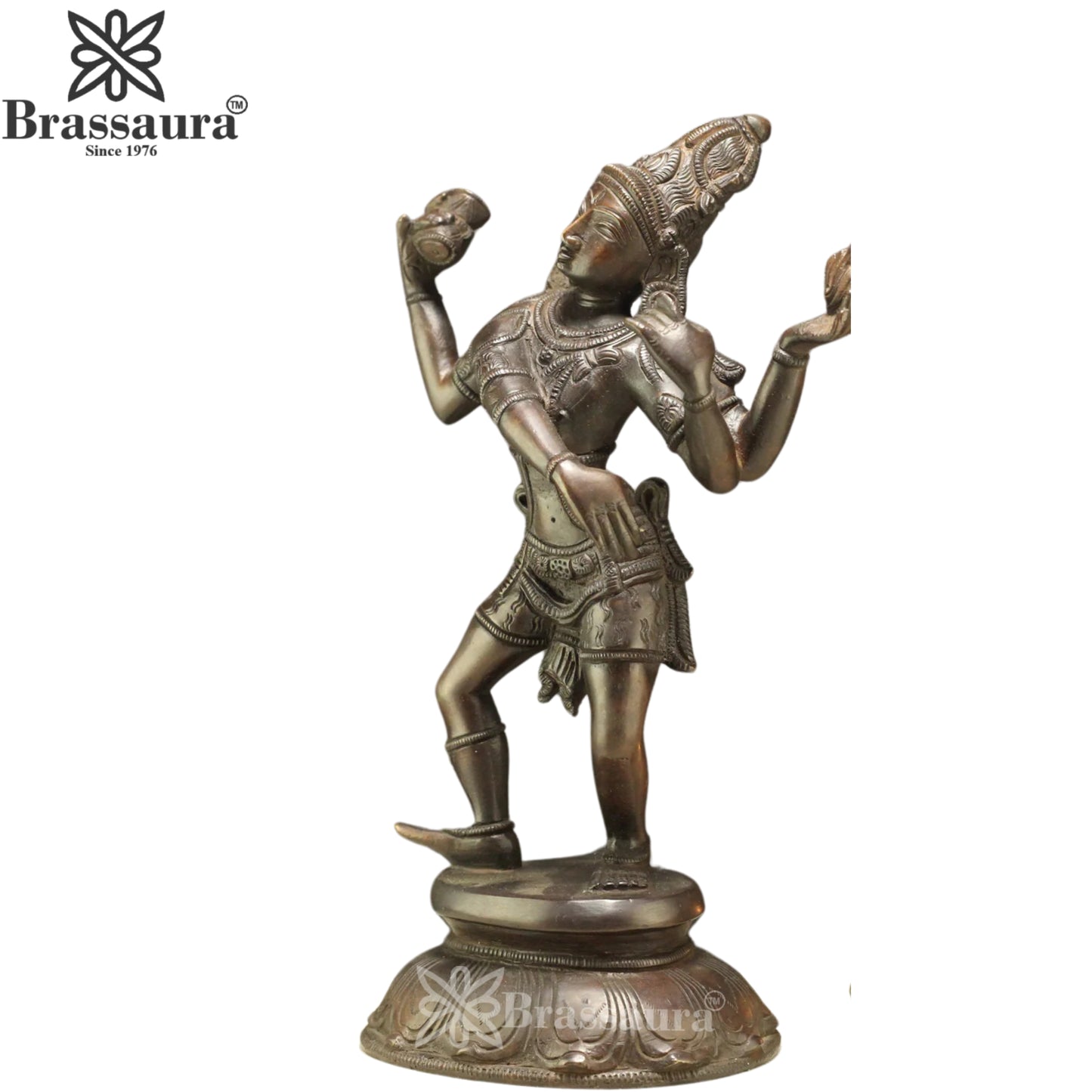 Brass Lord Shiva Tandav Statue Weight 3 Kg And Height 11 Inch