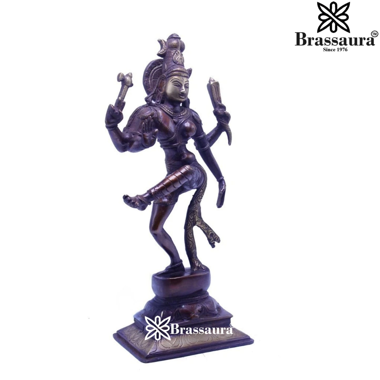 Brass Elegant Aardhnareshwar Statue Weight 3.1 kg & Height 13 Inch