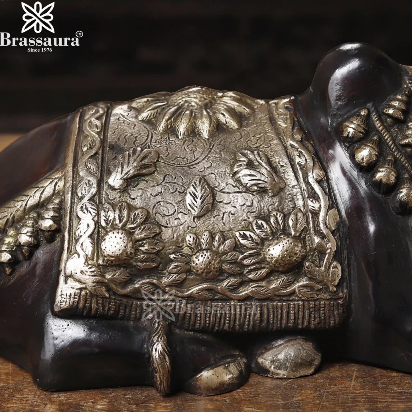 Brass Nandi Statue Weight 9.09 Kg And Height 11 Inch