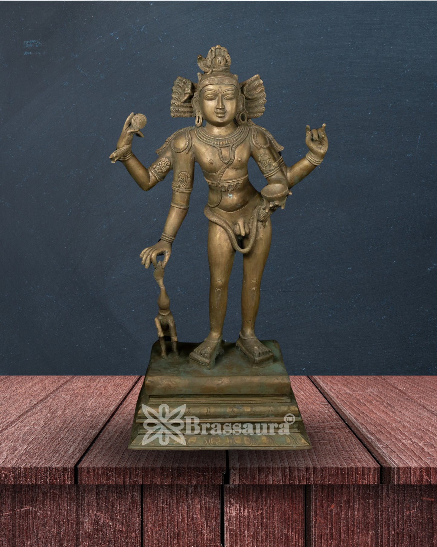 Bronze Antique Lord Bhikshatana Shiva Statue Weight 37 Kg And Height 30 Inch