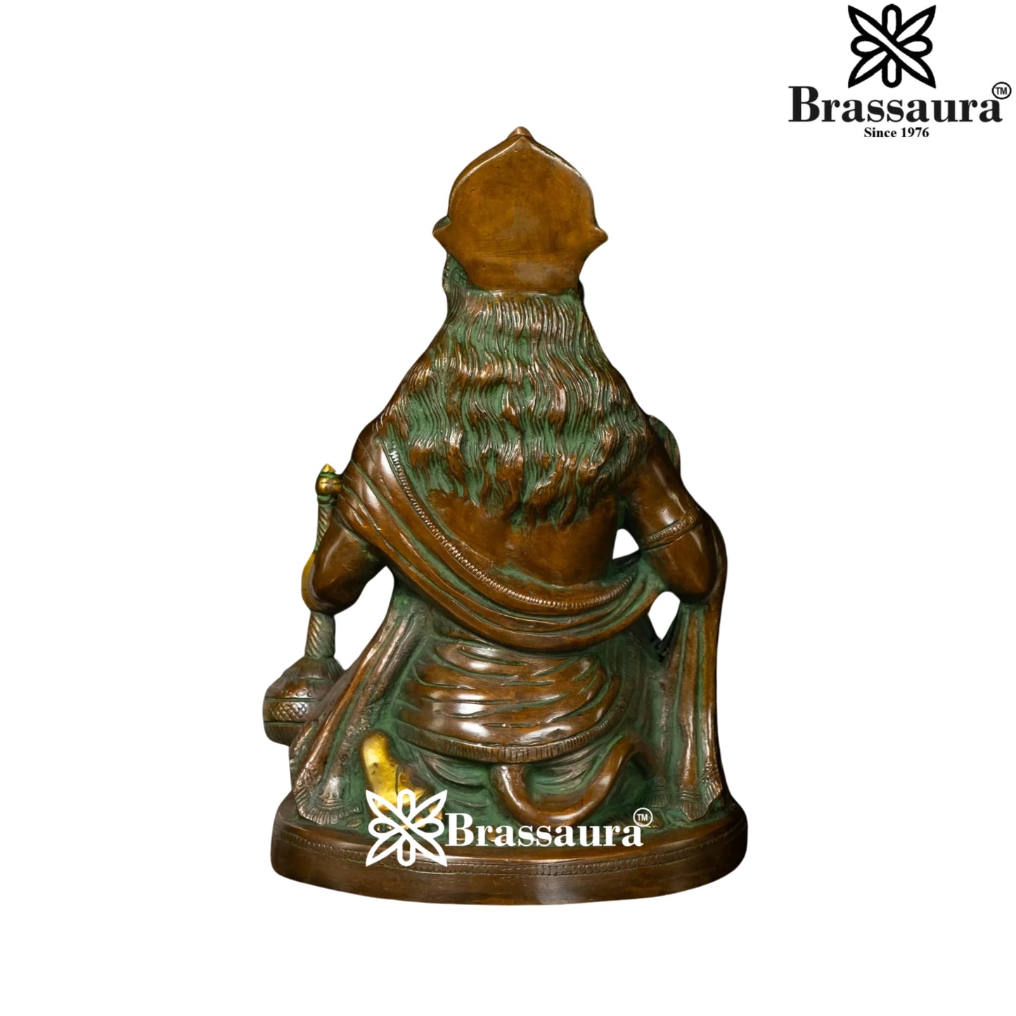 Brassaura™ Sacred Brass Hanuman Murti – Height 10 Inches & Weight 3.6 Kgs | Handcrafted Idol