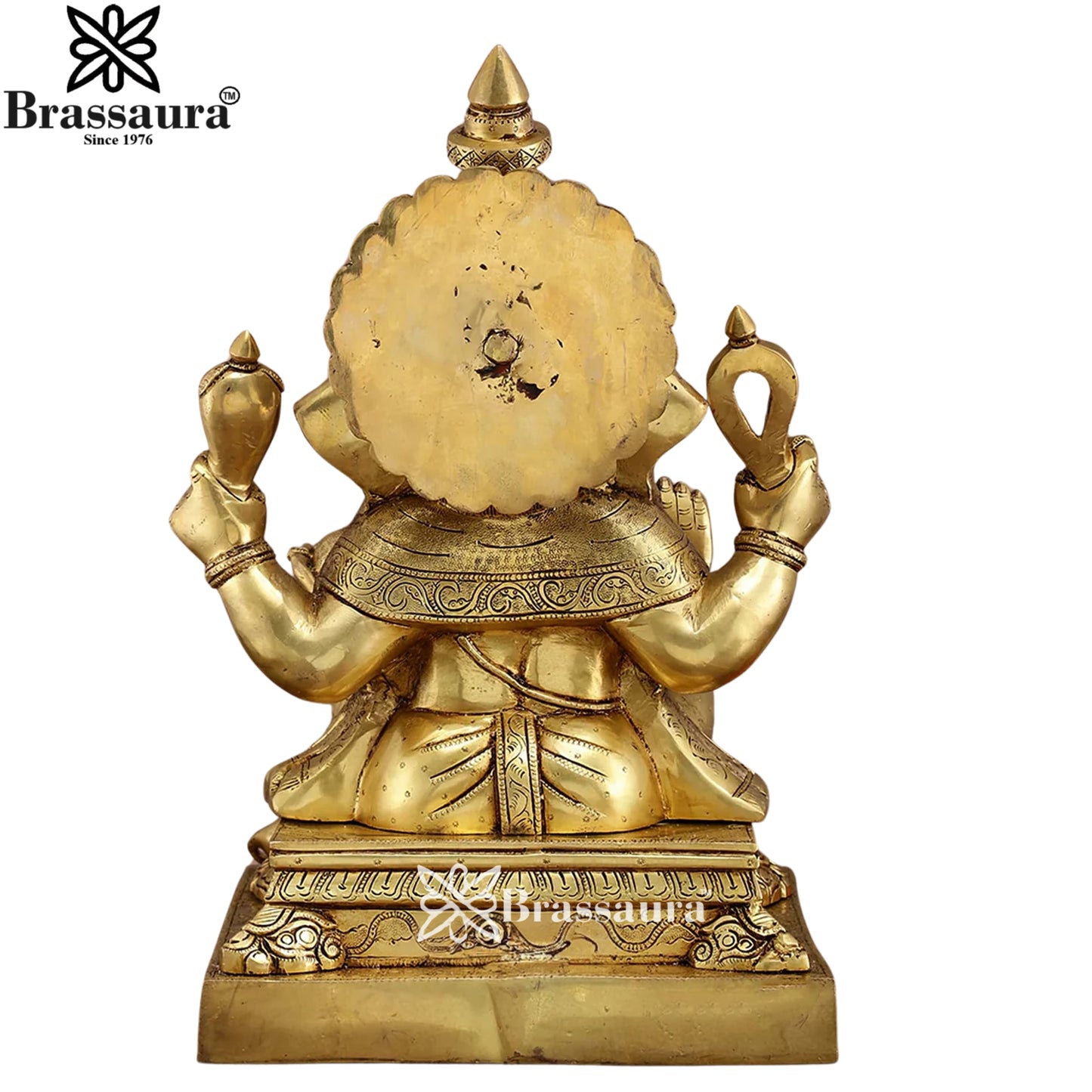 Brass Super fine Lotus Ganesha Weight 12 Kg & Height 12 Inch