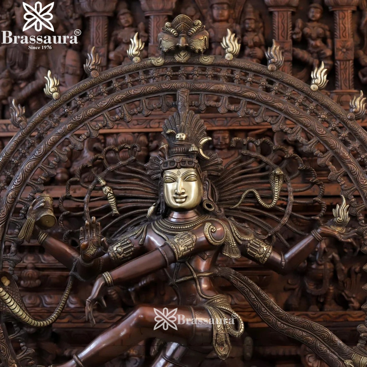 Brass Dancing Natraj Statue Weight 58 Kg And Height 47.5 Inch
