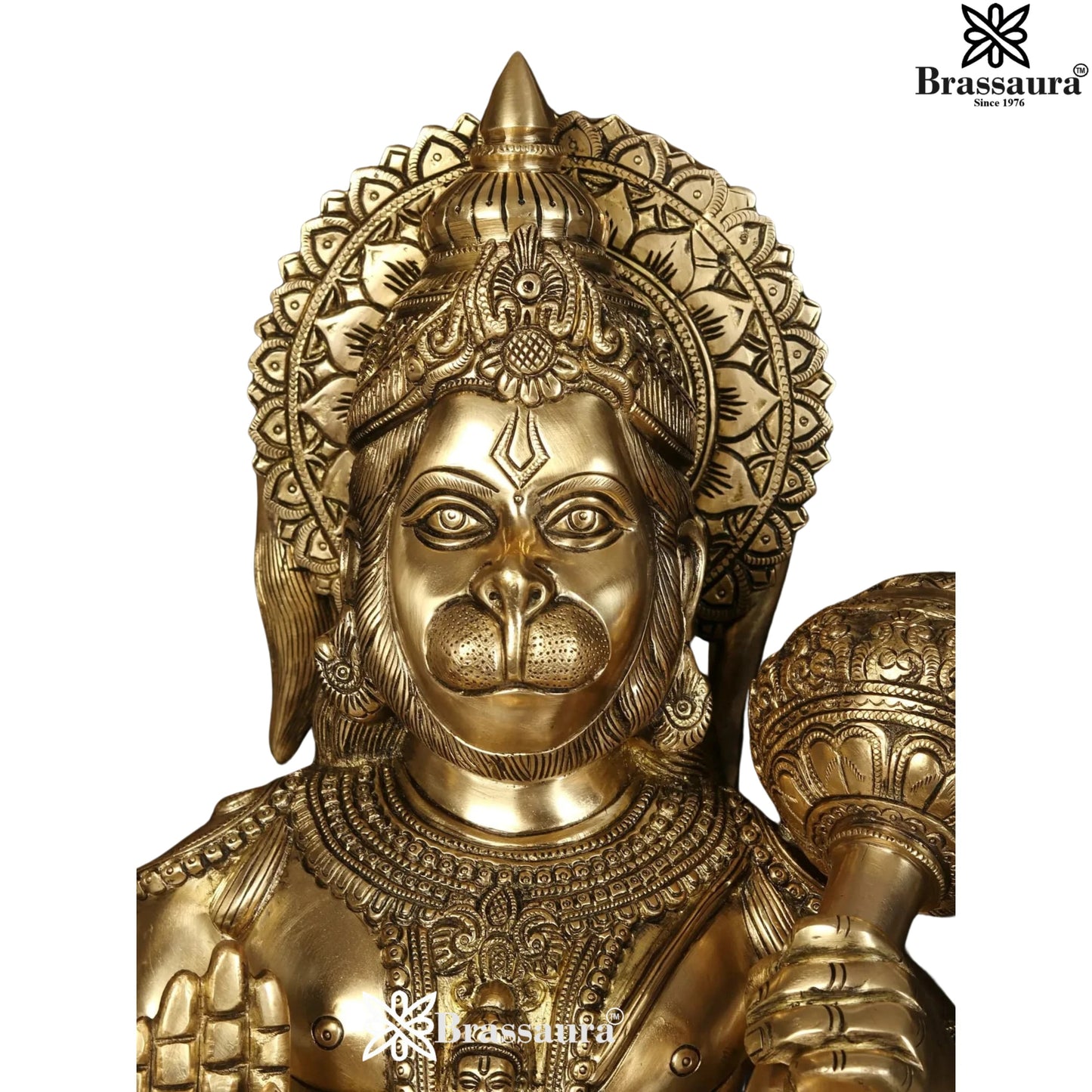 Brass Hanuman Statue Weight 28 Kg And Height 21 Inch