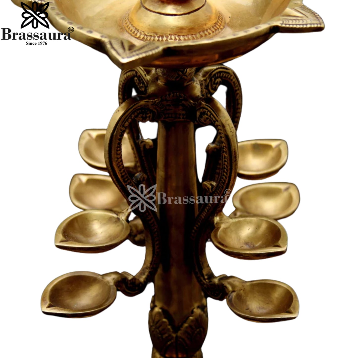 Brass Peacock deepam Weight 12.7 Kg And Height 27.5 Inch