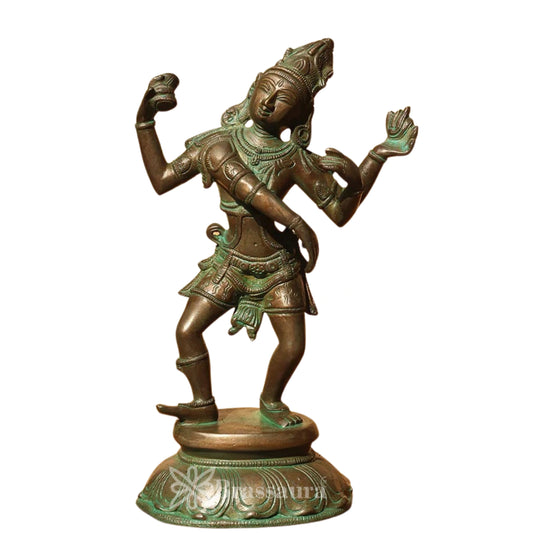 Brass Lord Shiva Tandav Statue Weight 3 Kg And Height 11 Inch