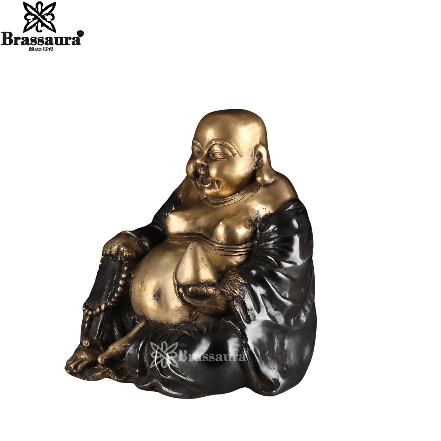 Brass Laughing Buddha Weight 12 kg & Height 13 Inch