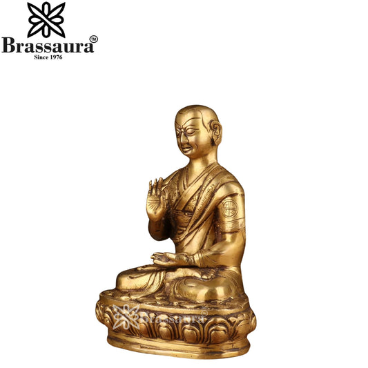 Brass Blessing Buddha Weight 1.6 kg & Height 8 Inch