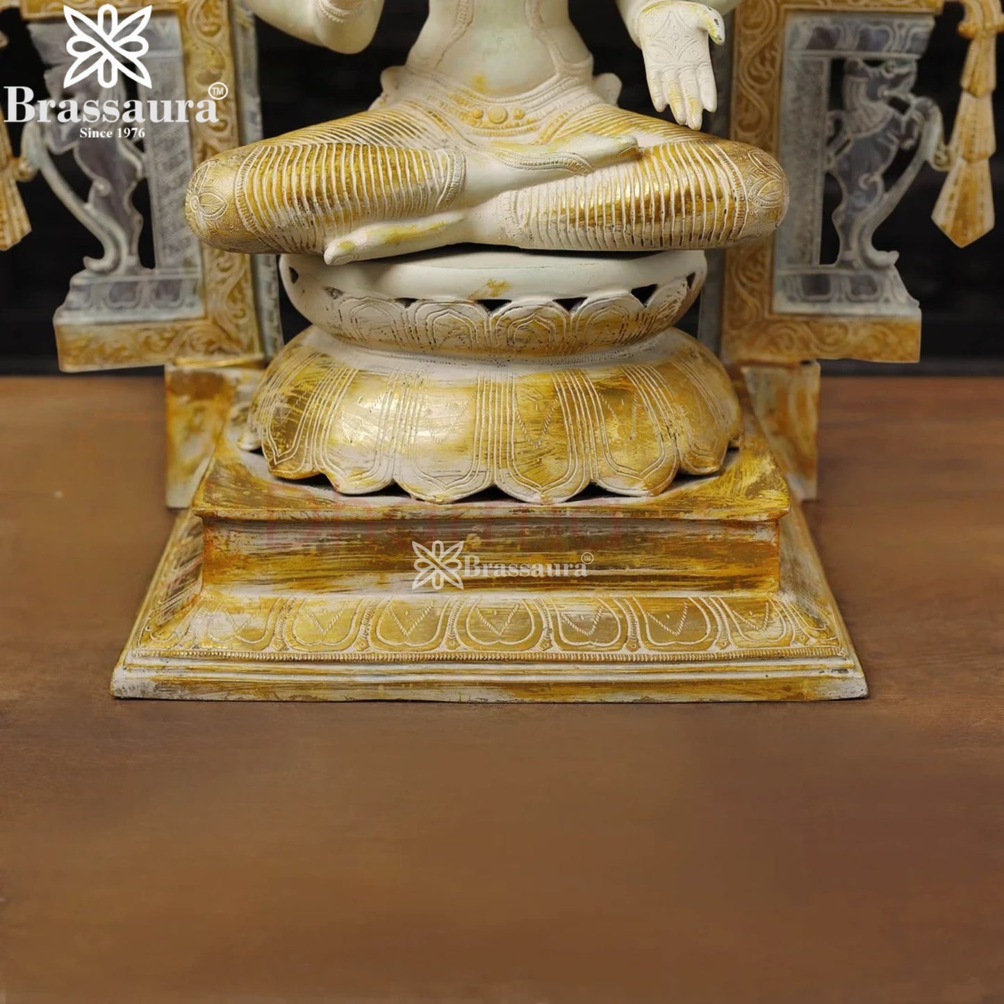 Brass Lakshmi Murti Weight 32.18 Kg And Height 32.5 Inch