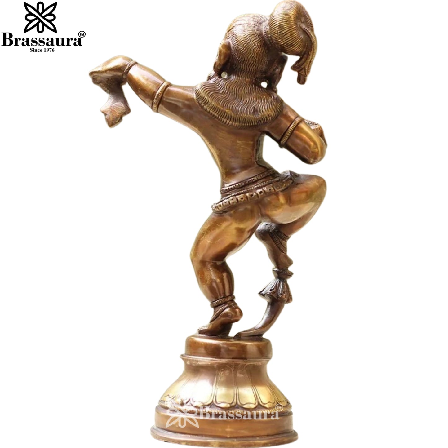 Brass Antique Krishna Murti Weight 3.4 Kg And Height 12 Inch