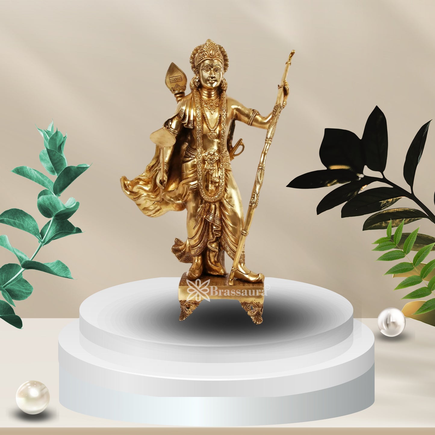 Brass Ram Statue Weight 16 Kg And Height 24 Inch