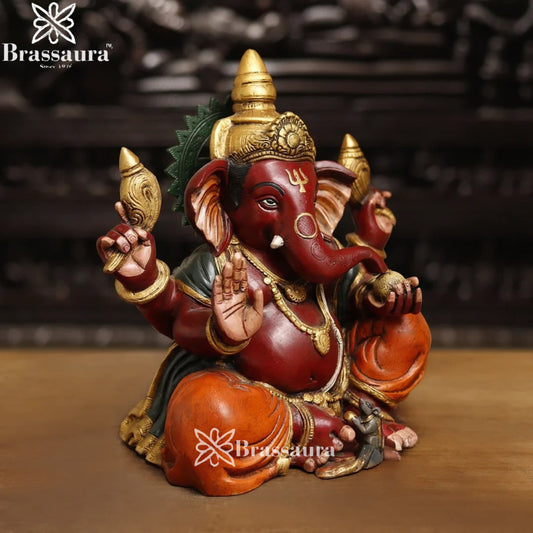 Brass Classic Ganesha Weight 11.4 Kg & Height 13 Inch