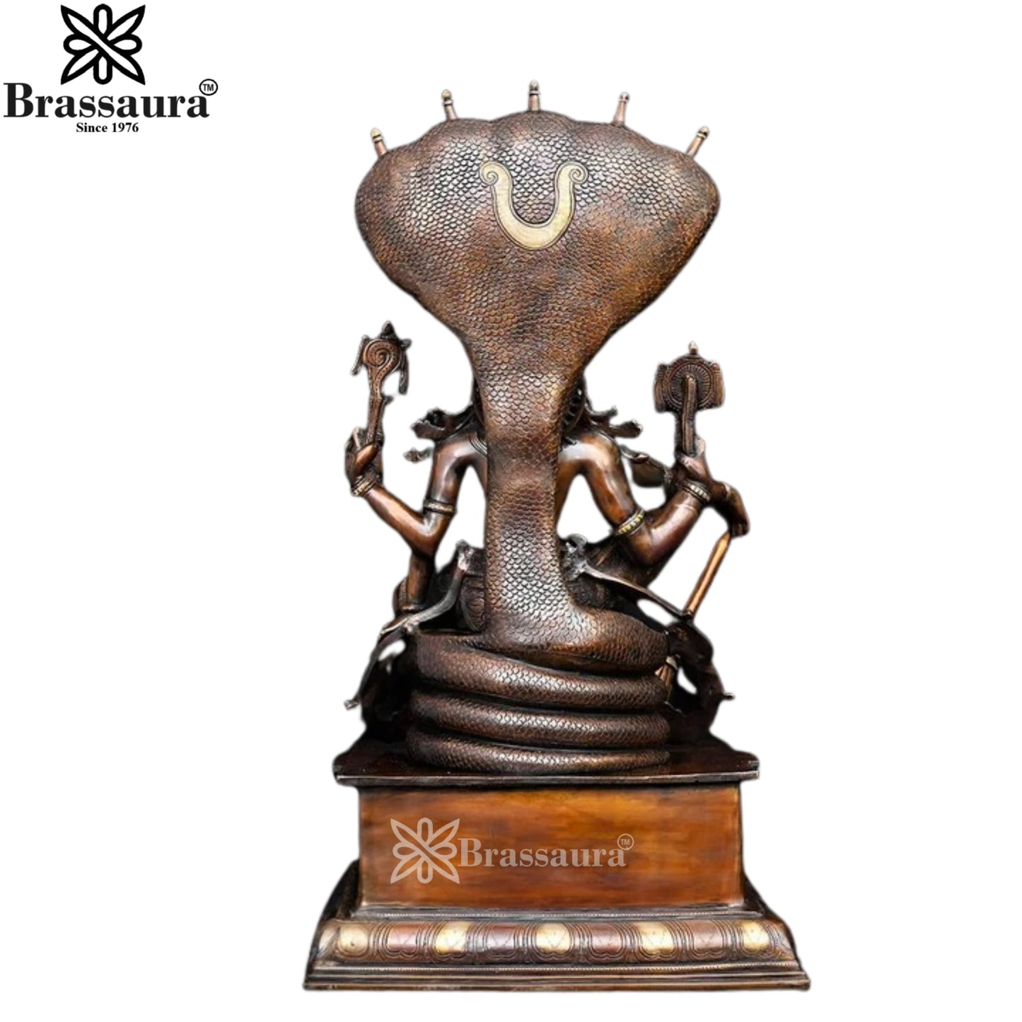 Brass Vishnu Statue Weight 37 Kg And Height 28 Inch
