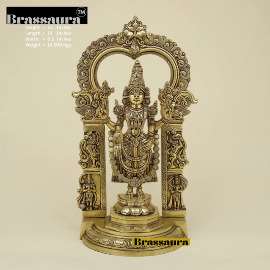 Brass Balaji Idol For Home Decor Height 22 Inch & Weight 14.3 Kg