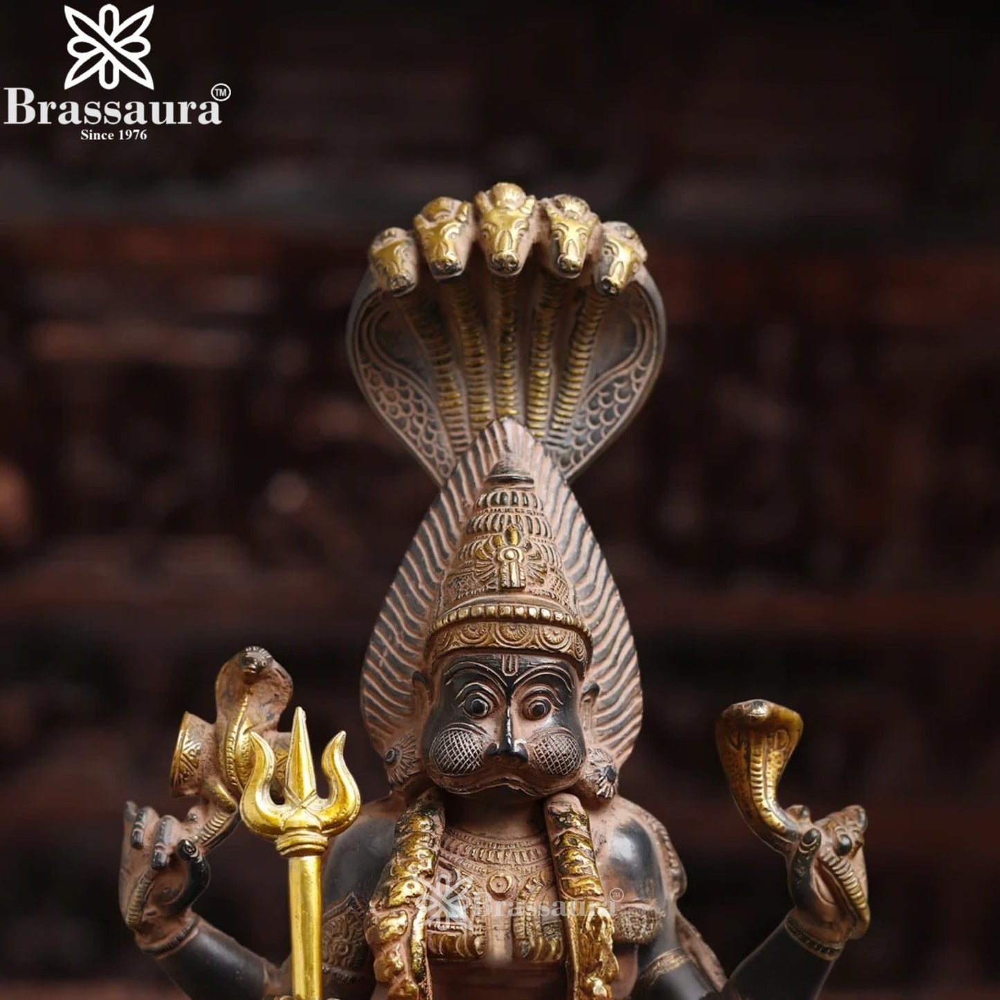 Brass Pratyangira Devi Murti Weight 12.14 Kg And Height 19 Inch