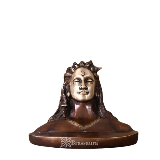 Brass Lord Shiva Head Statue Weight 1.28 Kg And Height 5 Inch