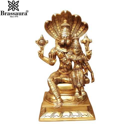 Brass Narasimha Statue Weight 12.5 Kg And Height 17 Inch