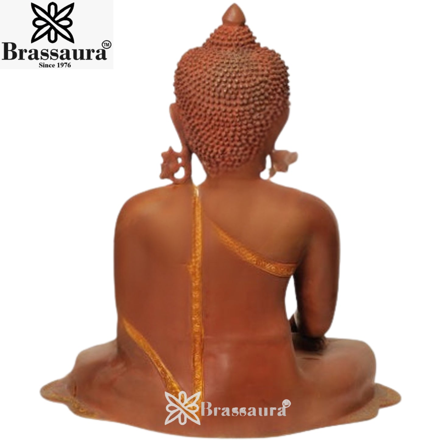 Brass Bhumisprasa Buddha Weight 17 Kg & Height 17.5 Cm