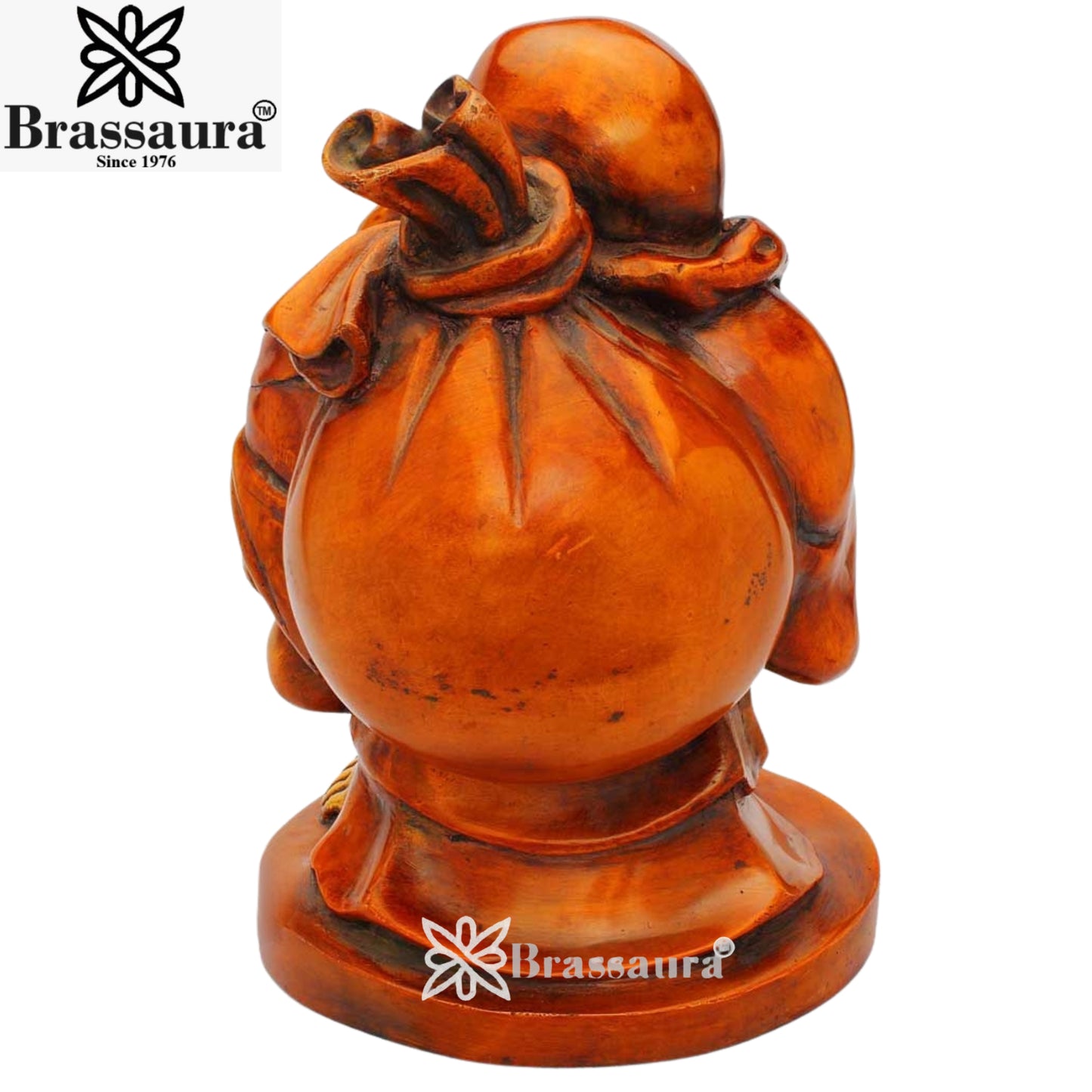 Brass Standing Laughing Buddha Weight 7 Kg & Height 11 Inch