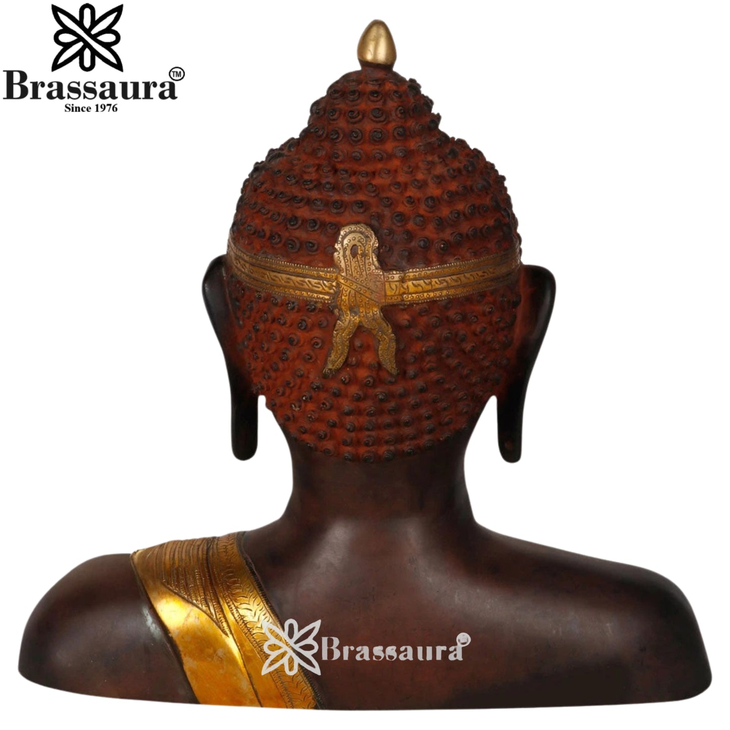 Brass Head Buddha Weight 10.5 kg & Height 14 Inch