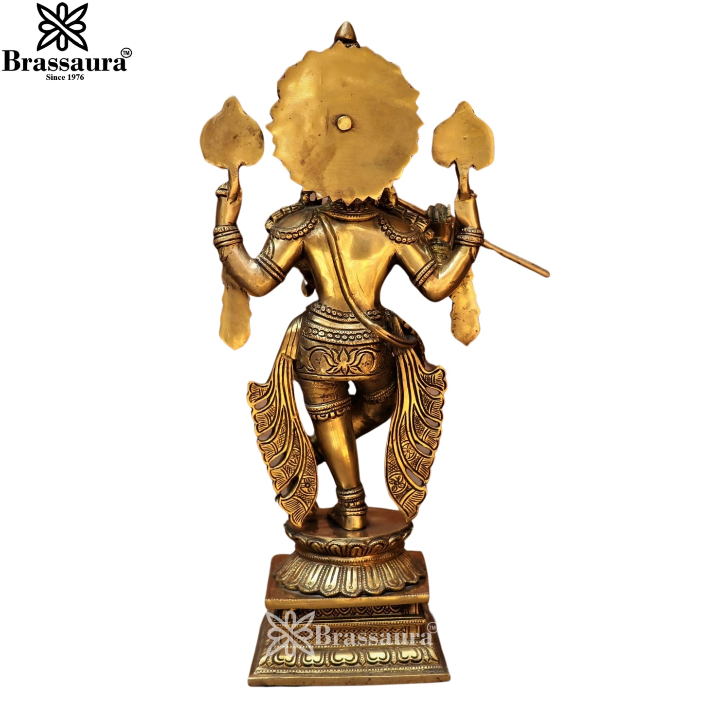 Brass Krishna Murti Weight 9.6 Kg And Height 19 Inch