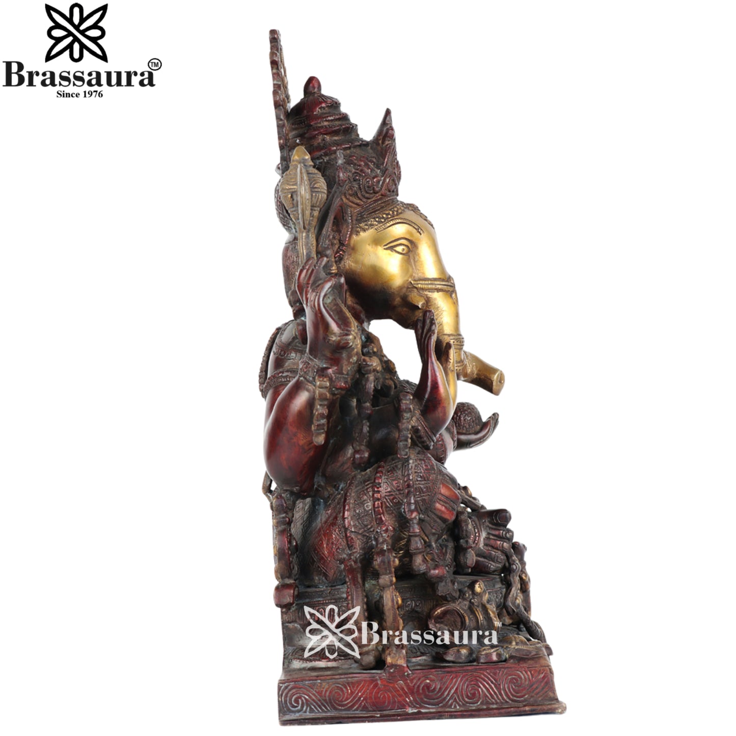 Brass Vintage Ganesha Weight 25 Kg & Height 19 Inch